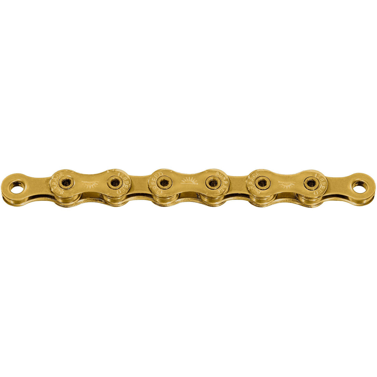 Sunrace ketting ti-nitride 126l 12v goud cn12z