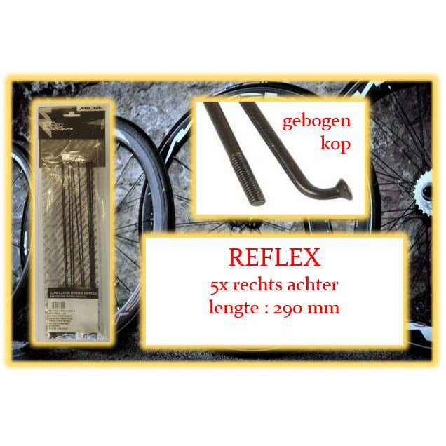 Miche spaak+nip. 5x ra reflex zwart