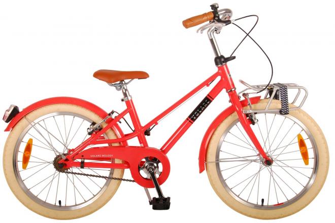 Volare Melody Kinderfiets Meisjes 20 inch Koraal Rood Twee Handremmen Prime Collection