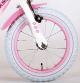 Volare Rose Kinderfiets Meisjes 14 inch Roze Wit 95% afgemonteerd