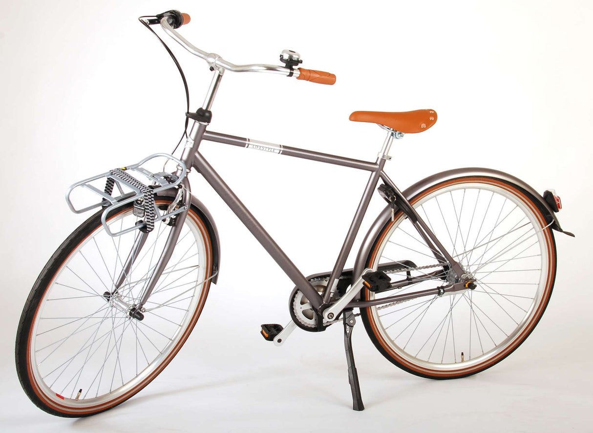 VOLARE Lifestyle Jongensfiets Tiener 48 cm lage zadelstandGrijs 3 versnellingen