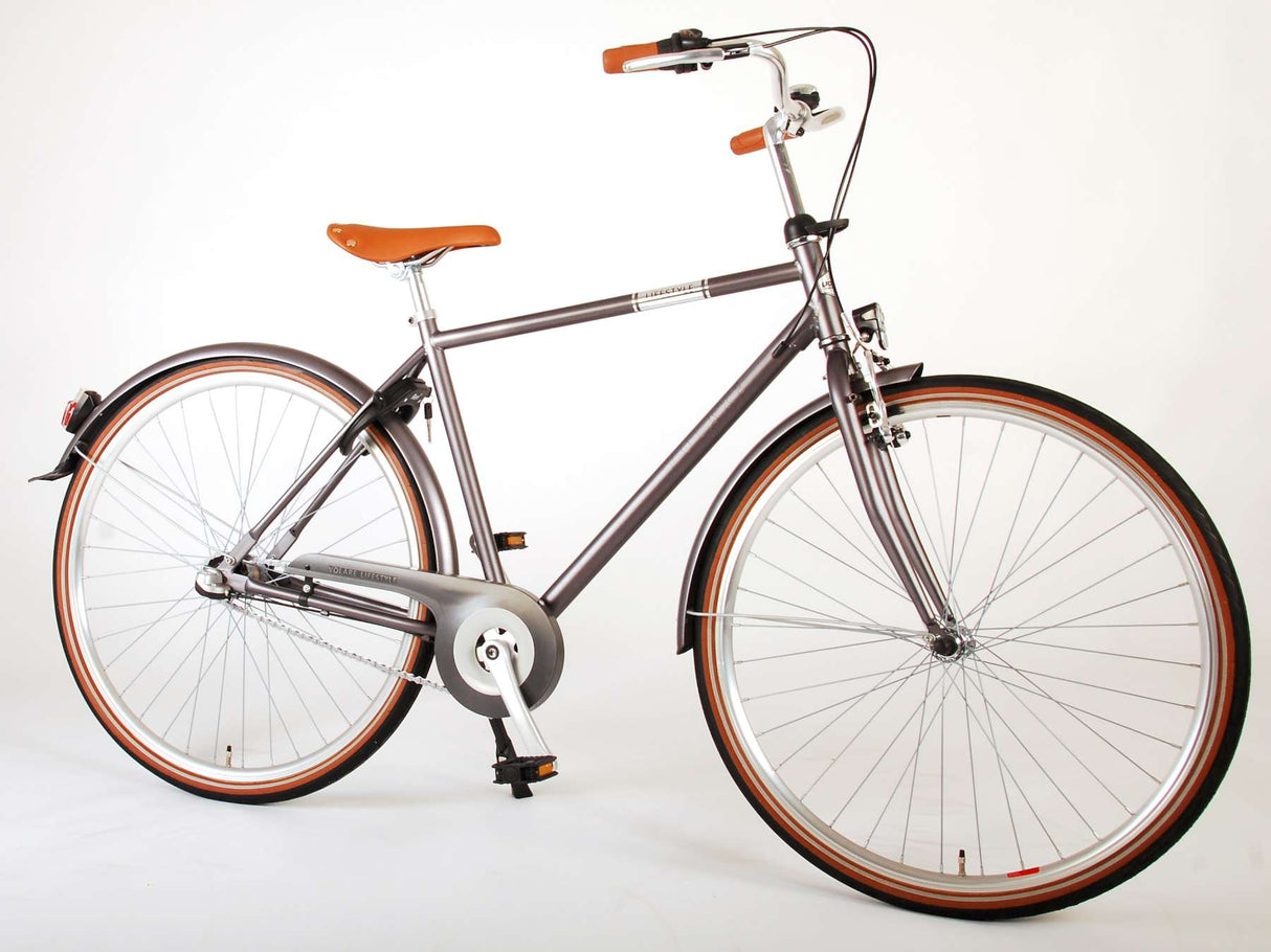 VOLARE Lifestyle Jongensfiets Tiener 48 cm lage zadelstandGrijs 3 versnellingen