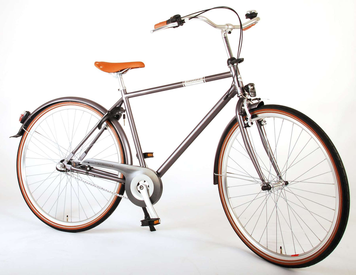 VOLARE Lifestyle Jongensfiets Tiener 48 cm lage zadelstandGrijs 3 versnellingen