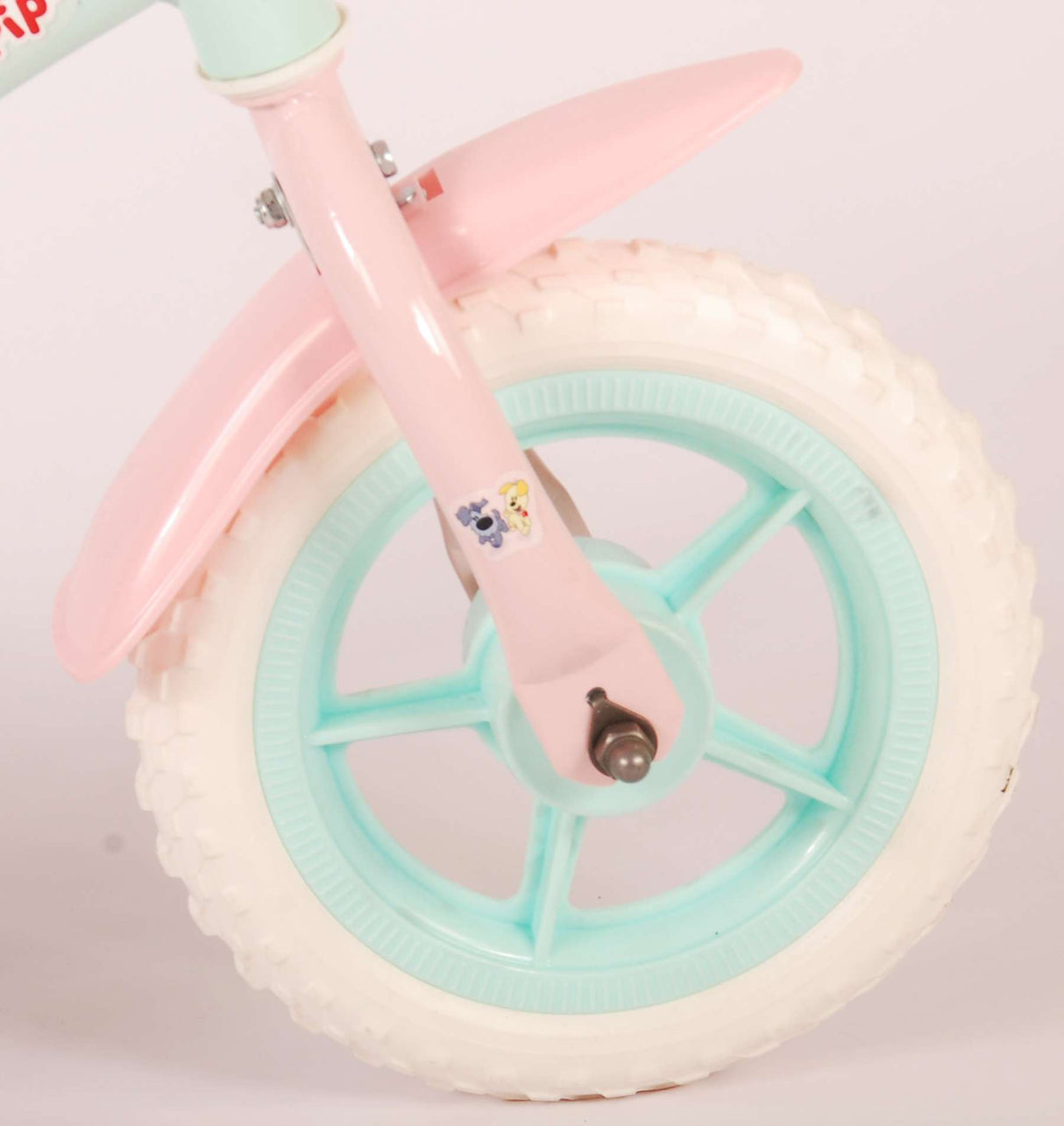 Woezel Pip Pip Kinderfiets Meisjes 10 inch Mint Blauw Roze Doortrapper