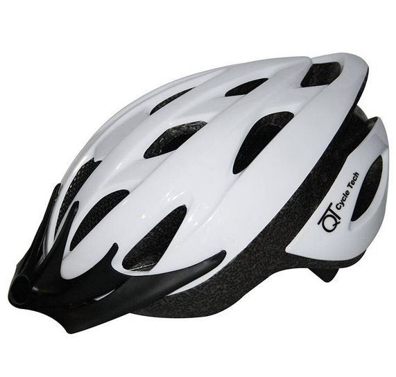 Qtcycletech qt cycle tech helm wit pearl l 58-62cm 2810208