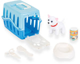 Pilsan Knuffelkat met verzorgingsset reismand blauw wit