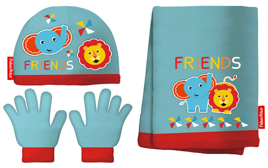 Arditex Accessoiresset junior acryl blauw rood 3-delig one-size