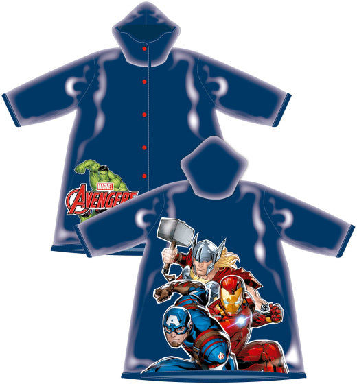 Arditex Regenjas Avengers junior PVC donkerblauw maat 4 jaar