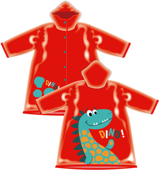 Arditex Regenjas junior PVC rood maat 6 jaar
