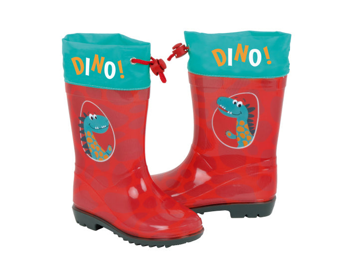 Arditex Regenlaarzen junior PVC textiel rood turquoise maat 28