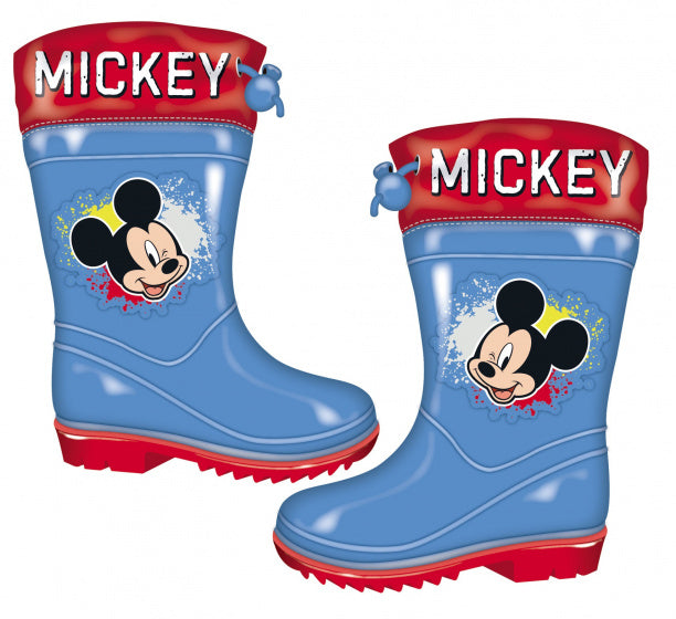 Arditex Regenlaarzen Mickey Mouse junior PVC blauw rood maat 30