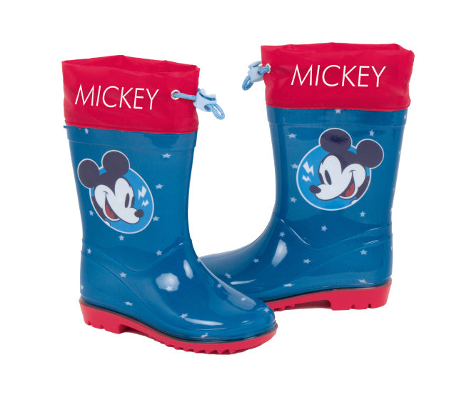Arditex Regenlaarzen Mickey junior PVC donkerblauw rood maat 32