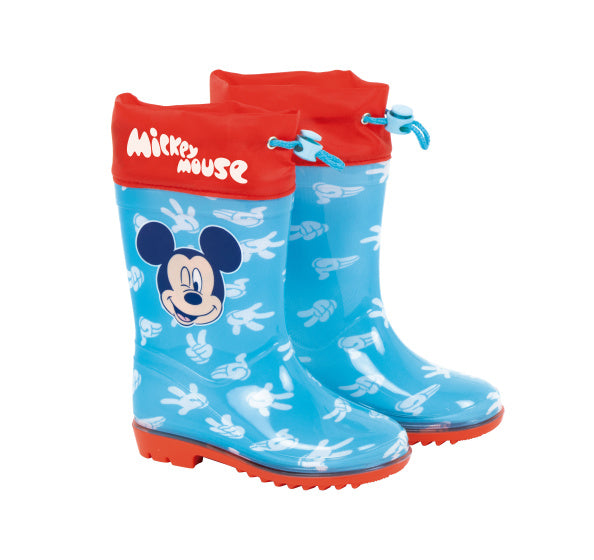 Arditex Regenlaarzen Mickey Today junior PVC textiel lichtblauw rood maat 26