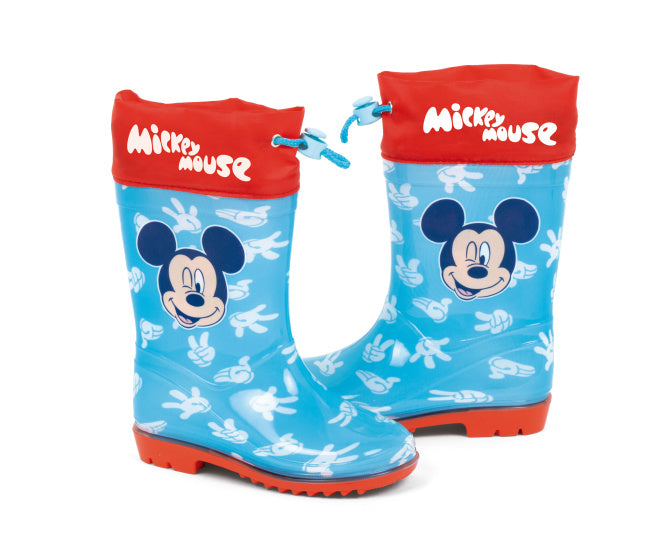 Arditex Regenlaarzen Mickey Today junior PVC textiel lichtblauw rood maat 26