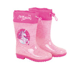 Arditex Regenlaarzen Unicorn meisjes PVC textiel lichtroze roze maat 24