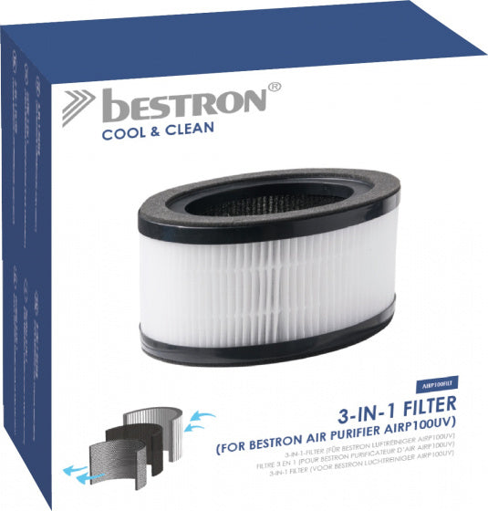 Bestron Luchtfilter Airp100uv 3-in-1 wit