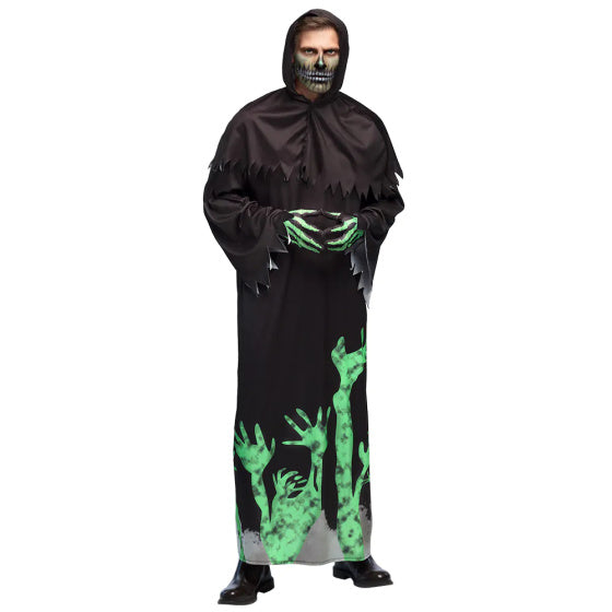 Boland Glowing reaper kostuum heren zwart groen maat 58 60 (XXL)