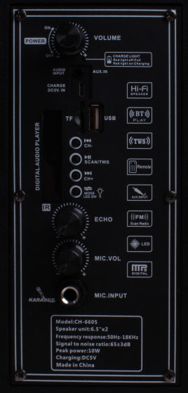 Bt Speaker met microfoon zwart 5-delig
