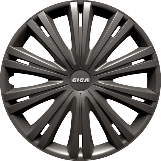 Carpoint Wieldoppen Giga 15 inch antraciet set van 4