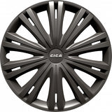 Carpoint Wieldoppen Giga 15 inch antraciet set van 4