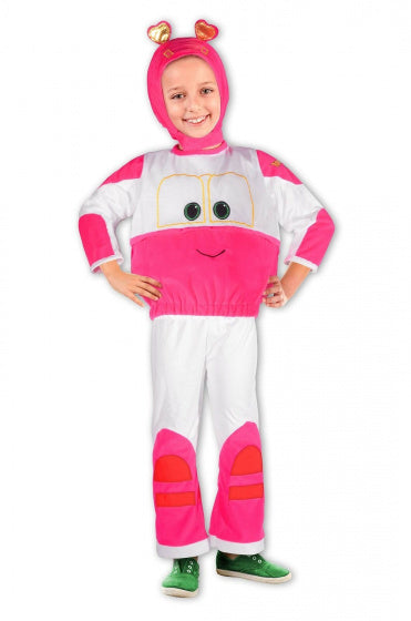 Ciao s.r.l Robot Trains 3-delig verkleedpak roze wit