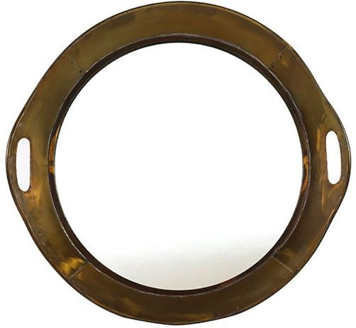 Hi-point Daniek L wandspiegel rond 60 x 57 cm nikkel goud