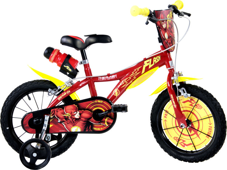 Dino Flash 14 Inch 24 cm Jongens Knijprem Rood Geel