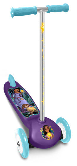 Disney Wish 3-wiel Kinderstep Voetrem Junior Paars Lichtblauw