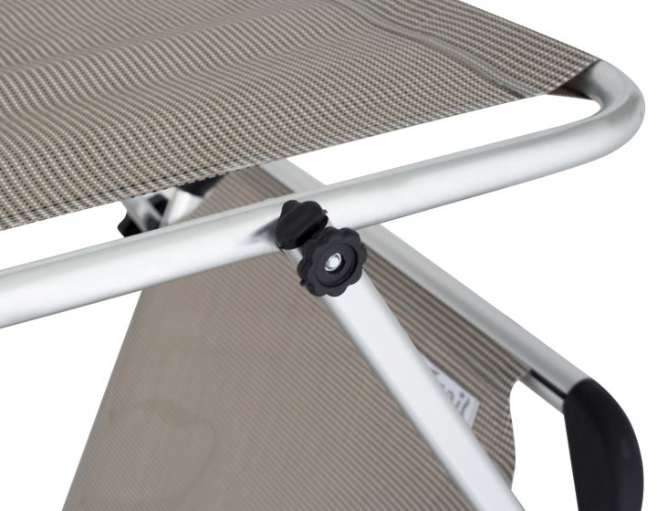 Eurotrail Ligbed Pebble Beach 57 x 188 x 30 cm aluminium grijs