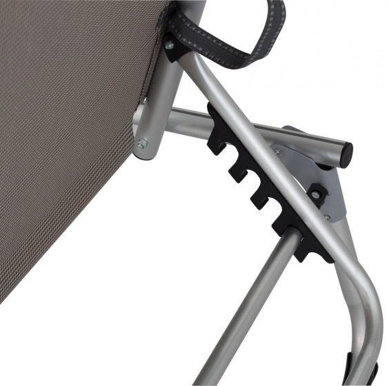 Eurotrail Ligbed Pebble Beach 57 x 188 x 30 cm aluminium grijs