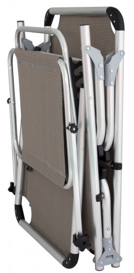 Eurotrail Ligbed Pebble Beach 57 x 188 x 30 cm aluminium grijs
