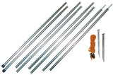 Eurotrail Luifelstokken 20 mm 150 cm aluminium grijs 4-delig