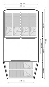 Eurotrail Familietent Montana 6-persoons 640 cm groen grijs