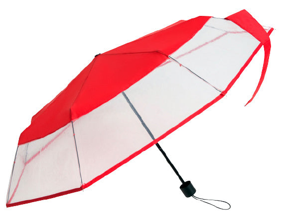 Falconetti Paraplu 24 x 90 cm staal polyester rood transparant
