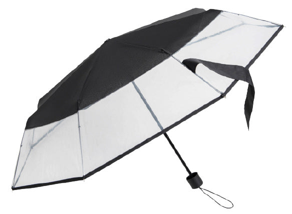 Falconetti Paraplu 24 x 90 cm staal polyester zwart transparant