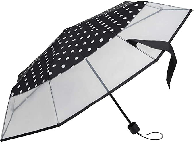 Falconetti Paraplu 24 x 90 cm polyester zwart transparant