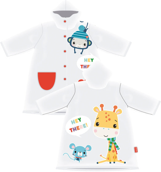 Arditex Regenjas Fisher-Price junior PVC wit maat 18 maanden