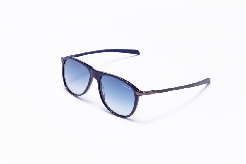 Formula Zonnebril unisex rond cat.4 navy lichtblauw