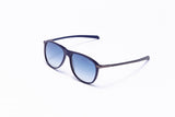 Formula Zonnebril unisex rond cat.4 navy lichtblauw