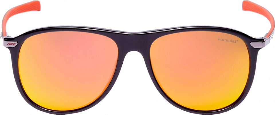 Formula Zonnebril unisex rond cat.4 zwart oranje