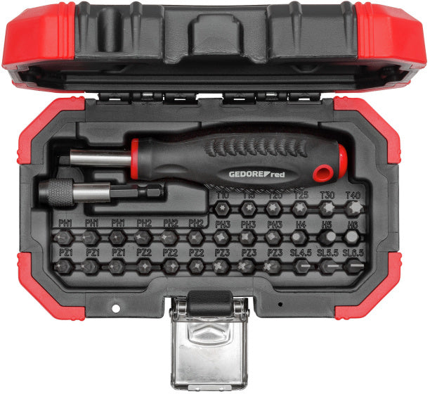 Gedore red Bitset met Bitschroevendraaier 32-delig