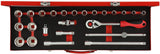 Gedore red Dopsleutelset 1 2 Inch SW 10-32 mm Zilver 24-delig