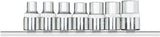 Gedore red dopsleutelset 1 2 inch tx op rail zilver 7-delig