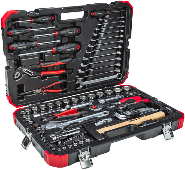 Gedore red Dopsleutelset 1 4 + 1 2 Inch 10-32 mm 100-delig