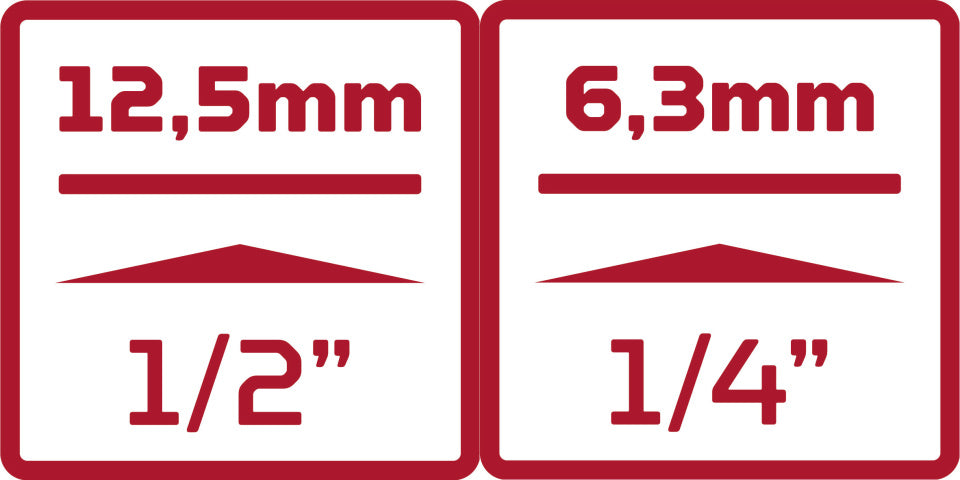 Gedore red Dopsleutelset 1 4 + 1 2 Inch Zilver 49-delig