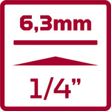 Gedore red Dopsleutelset 1 4 Inch SW 413 mm Zilver 32-delig