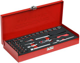 Gedore red Dopsleutelset 1 4 Inch SW 413 mm Zilver 33-delig