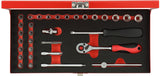 Gedore red Dopsleutelset TX 1 4 Inch SW 413 mm Zilver 32-delig