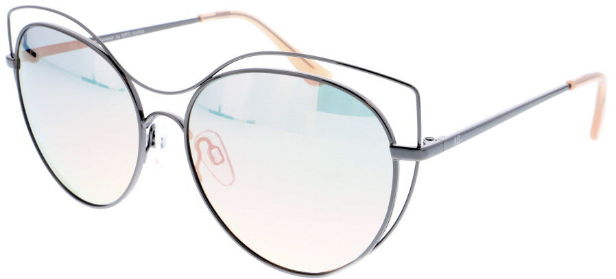 H.i.s Zonnebril gepolariseerd dames vlinder cat. 2. grijs blauw