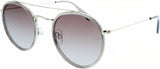 H.i.s Zonnebril gepolariseerd panto dames cat. 2 zilver roze